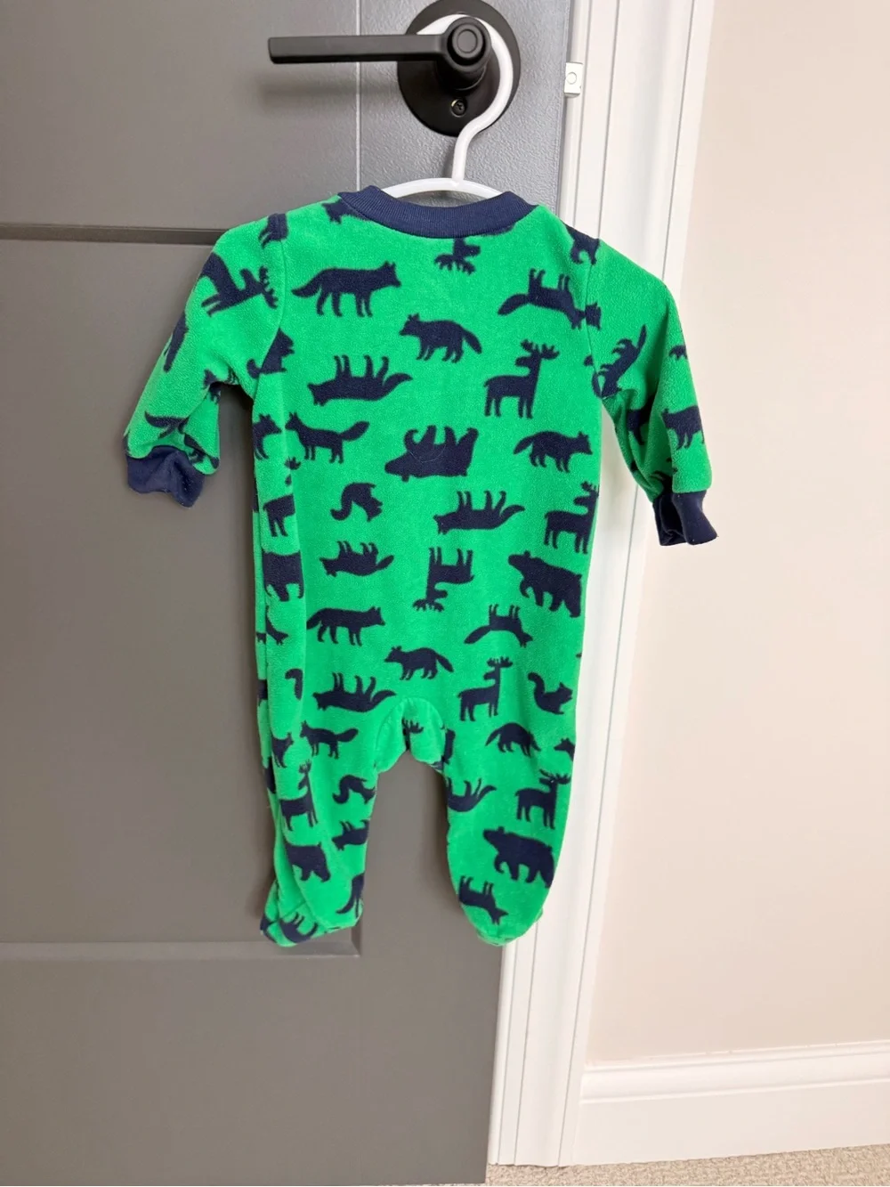 Carter's Baby Boy Fleece Footed One-Piece Pajamas w/ Animal Print